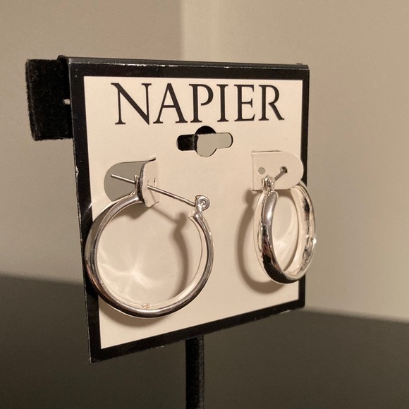 Napier Jewelry - Napier Classic Silver Hoop Earrings
